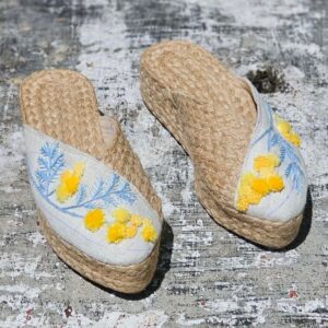 Mimosa — Embroidered Hemp Slide
